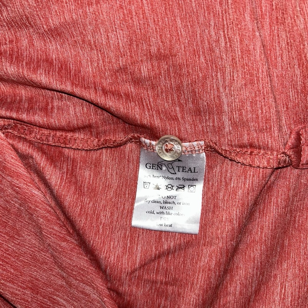 Gentle Herd Heathered Red Short Sleeve Polo Shirt Men's Performance‎ Golf Casual - Picture 5 of 5
